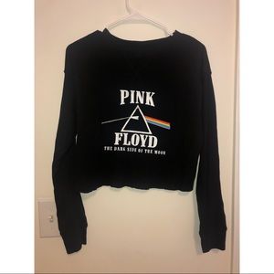 Pink Floyd cropped long sleeve thermal